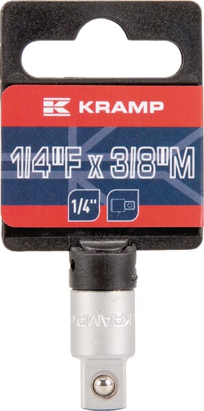 Hylsyadapteri, Kramp, 1/4 - 3/8.