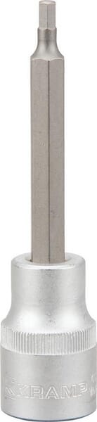 Kuusiokolohylsy, 1/2, pitkä, 4 mm