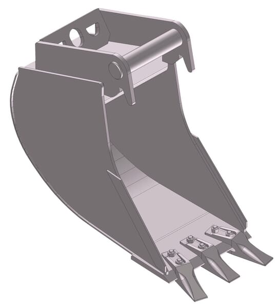 Kuokkakauha kynsillä 500mm, Lehnhoff