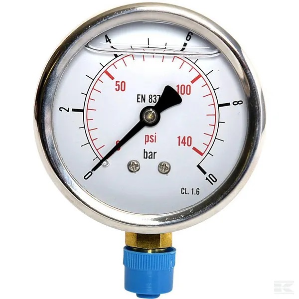 Painemittari, 1/4" kierre, 10 bar, ø 63m