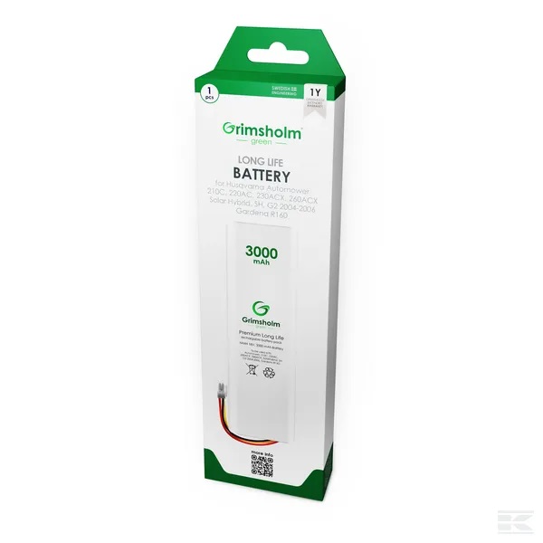 Akku NiMH 18V, 3000 mAh Long Life sopii automower