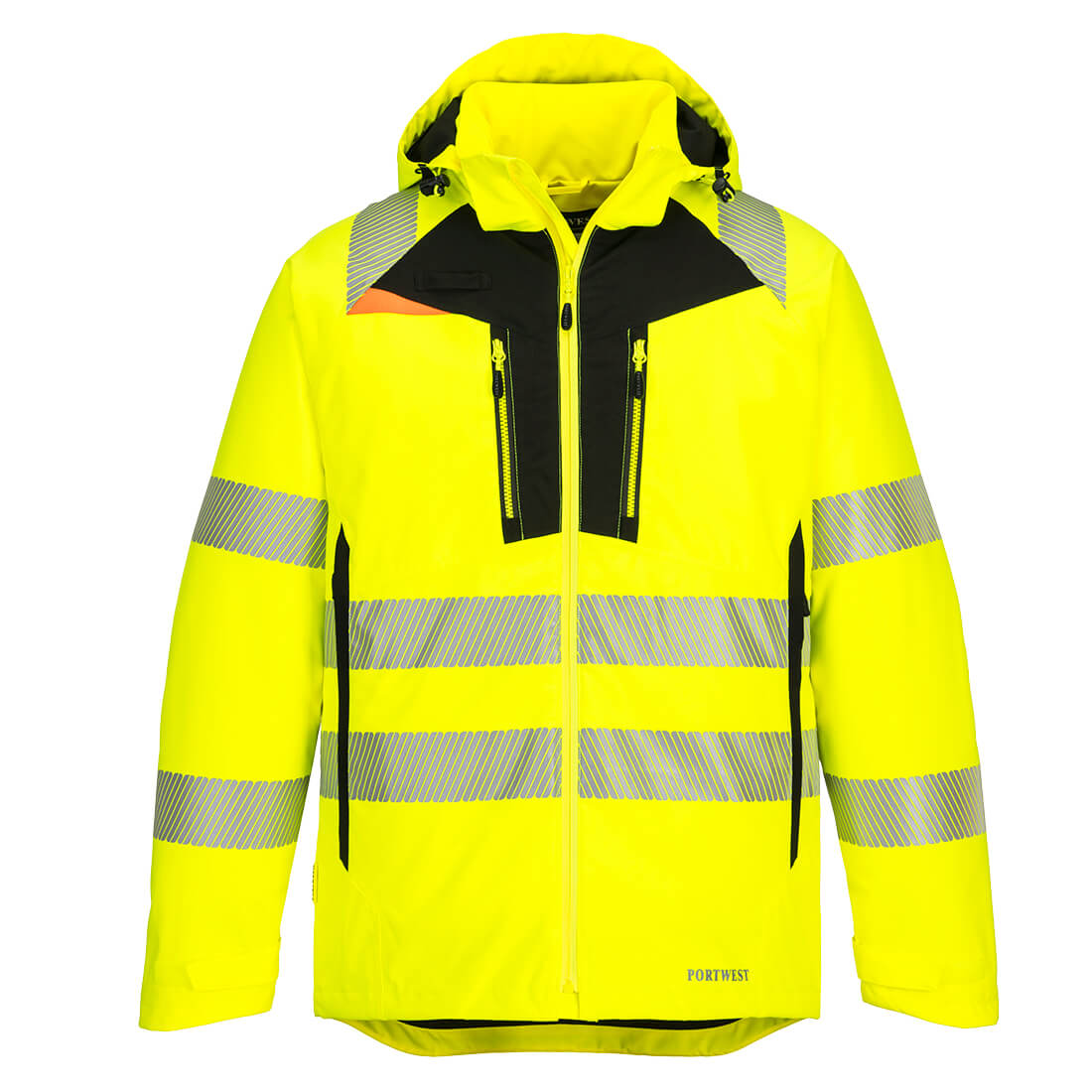 Portwest DX4 Hi-Vis talvitakki Kelta/musta