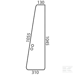 Oven lasi etummainen vasen/oikea