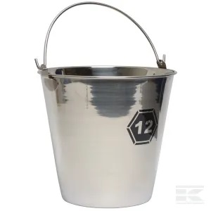 Ämpäri, ruostumaton teräs, 12 l