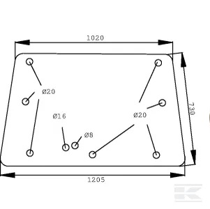 Takalasi ylempi MF 3306547M2