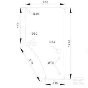 Ovilasi oikea John Deere L213355, L77648