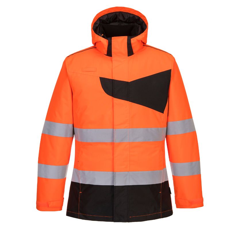 Portwest PW2 Hi-Vis Talvitakki Oranssi/musta