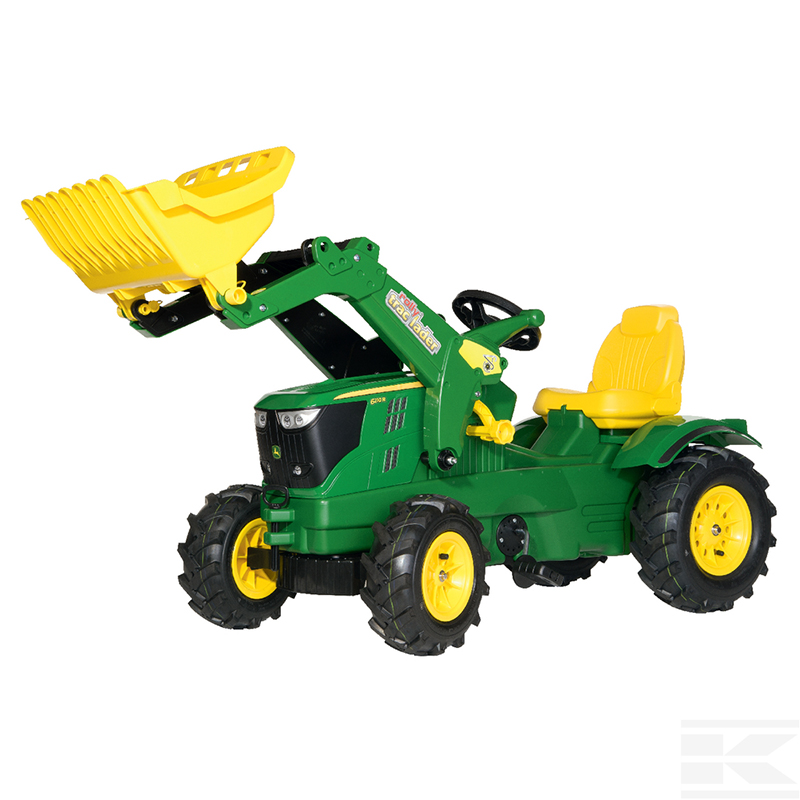 JOHN DEERE 6210R ETUKUORMAAJALLA JA ILMA