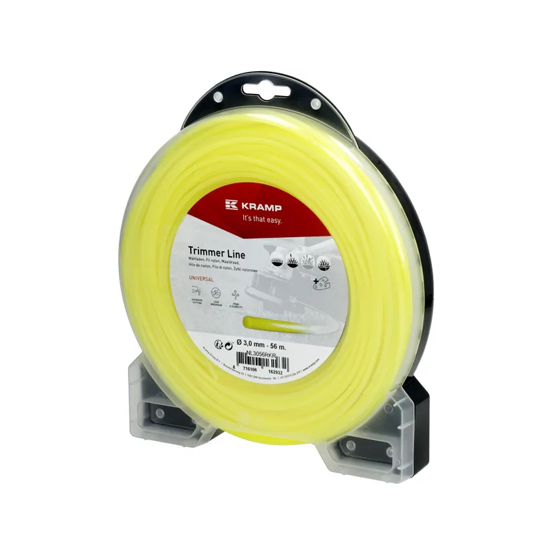 Trimmerin siima pyöreä Ø3mm 56m keltainen