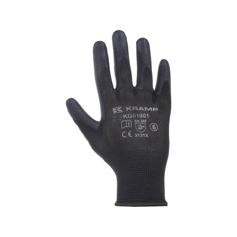 Käsineet Kramp 1.001, mustat, 10/XL, 12 paria
