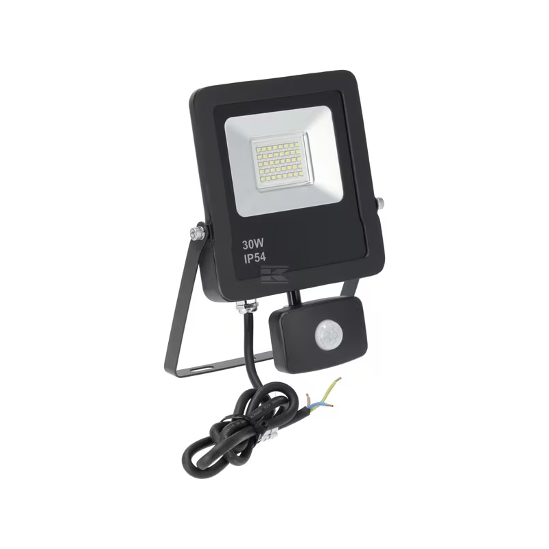 LED-valonheitin, 30W, 6500K, liiketunnistimella