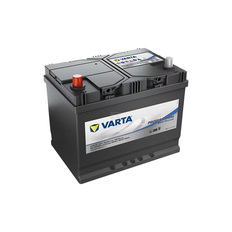 Varta 12V 75(C20)/60.0Ah(C5) 600A kaksikäyttöinen akku