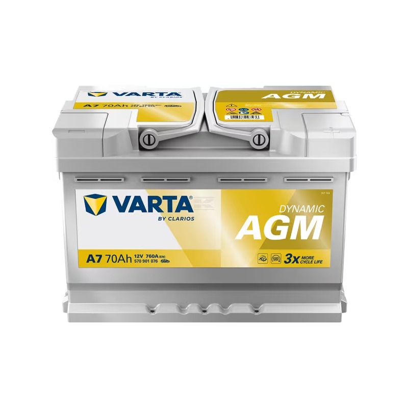 Akku 12V 70Ah 760A AGM XEV A7 VARTA