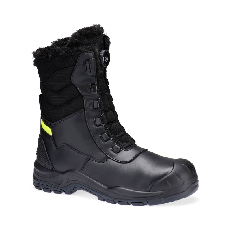 Nahkapintainen korkeavartinen ter&auml;sk&auml;rkinen talviturvasaapas S3L