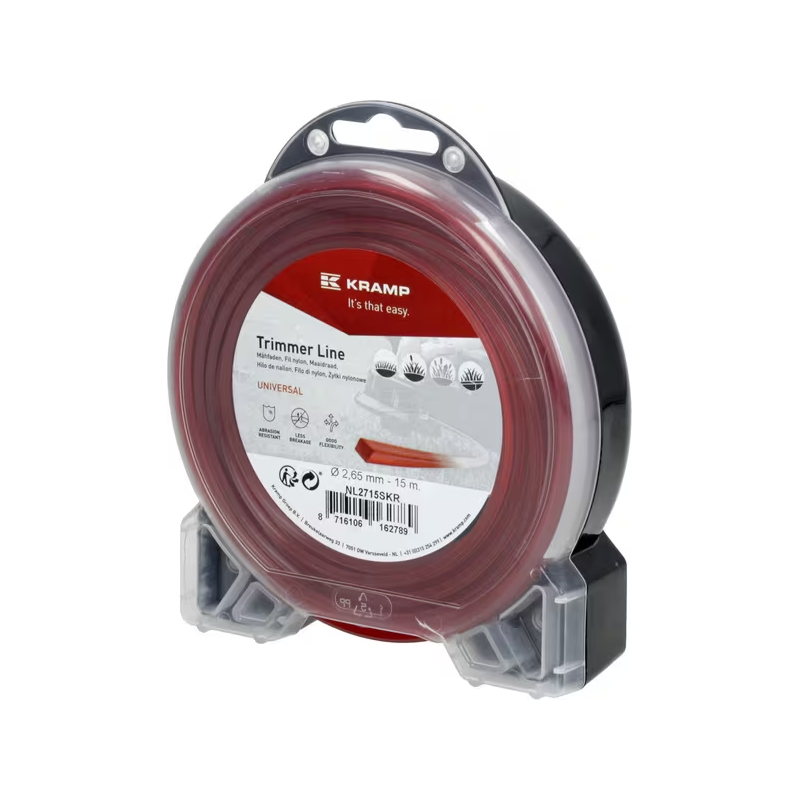 Trimmerin siima neliö Ø2,65 mm, 15 m