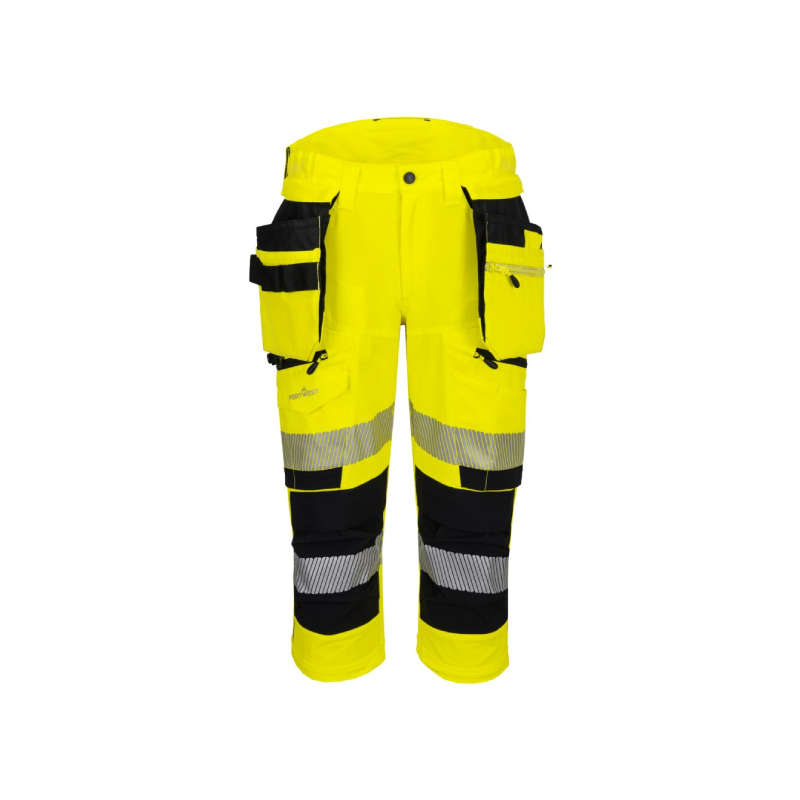 DX4 Hi-Vis Capri shortsit Kelta/musta