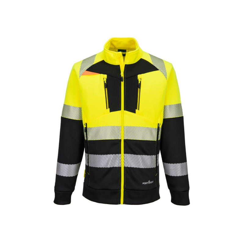 DX4 Hi-Vis vetoketjullinen Funnel Neck- collegepusero keltainen