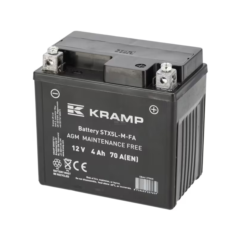 Akku 12V 4Ah 70A suljettu Kramp